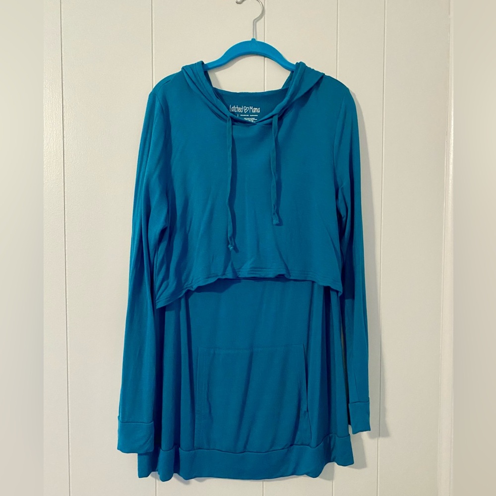 Latched Mama Cloud Nursing Hoodie - Teal/L